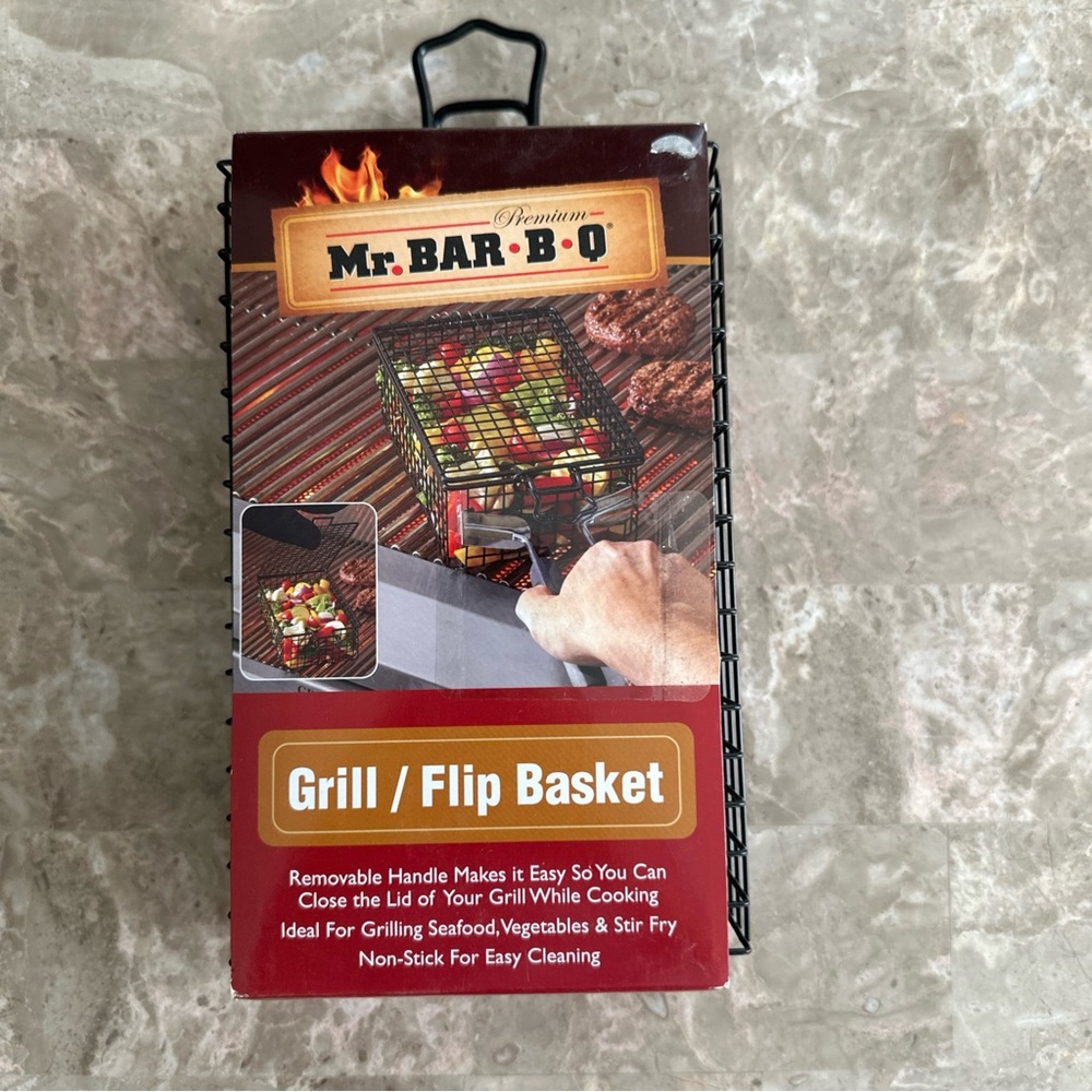 Grilling Flip Basket with Removable Handle Mr. Bar-B-Q 06762